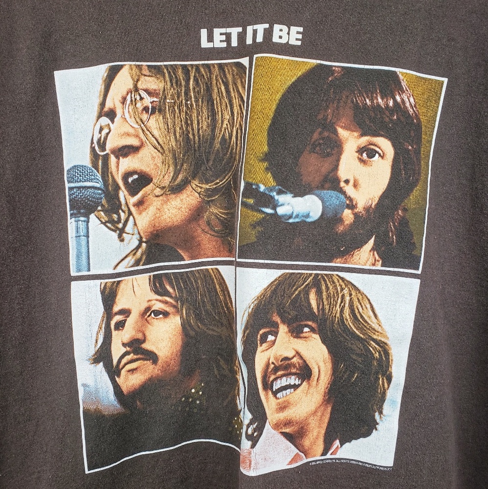 AAA Let It Be Beatles Brown Unisex Tee Size 2XL - Picture 2 of 4